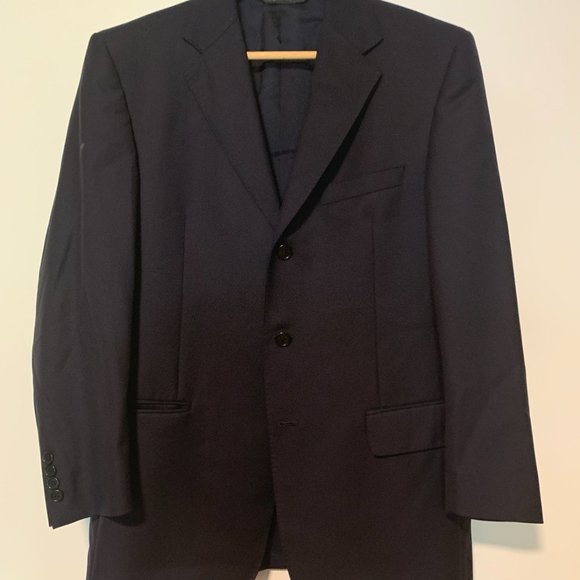 Coppley Men's Dark Navy 3 button Sport Coat/ Blazer/ suit jacket Size 38 - Picture 2 of 7